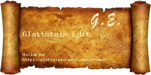 Glattstein Edit névjegykártya